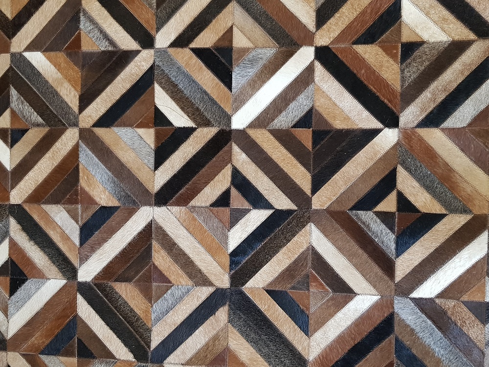 Designer Leather Rug-Natural Cowhide 5'x8′ – Nasimcarpet